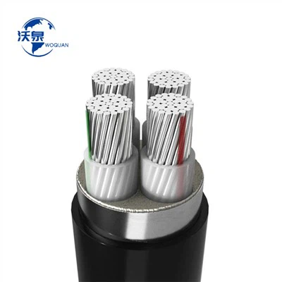 Hliníkový lankový nízkonapěťový 4jádrový podzemní napájecí kabel